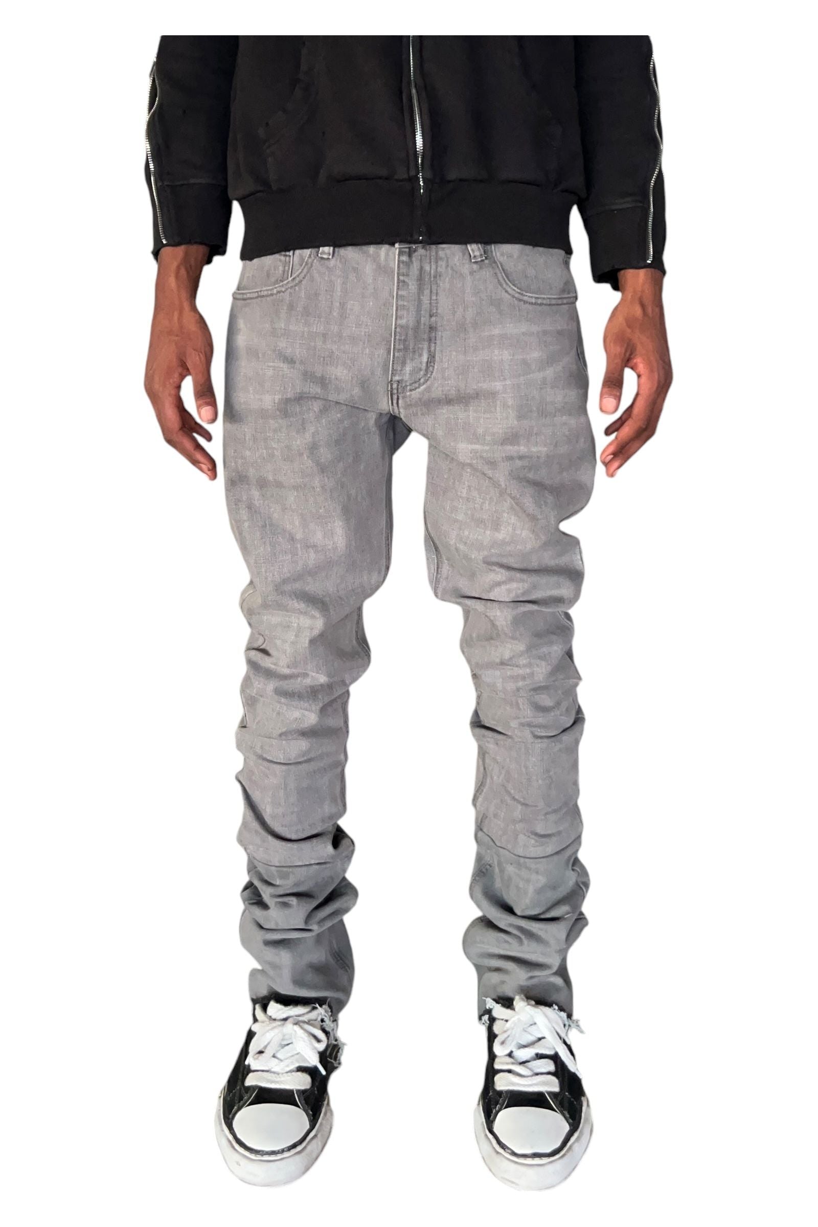 Ash Gray Stacked Denim